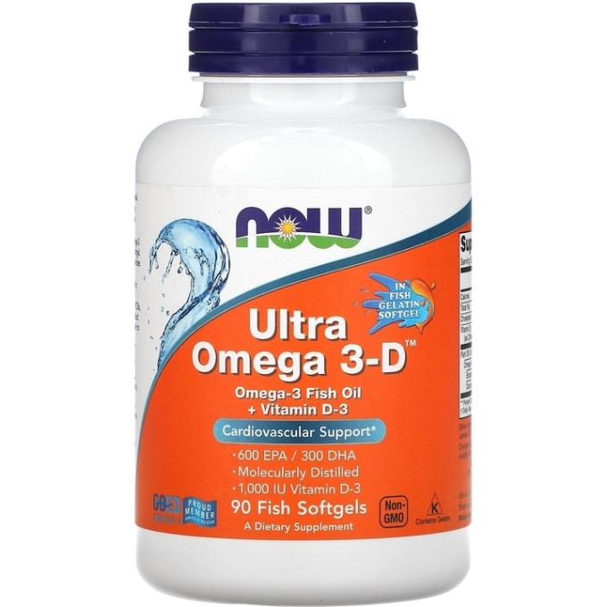 Омега NOW FOODS ULTRA OMEGA-3D, 90 капсул NS1663